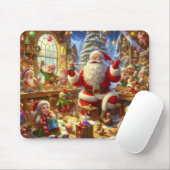 Santa and His Elves on a Thick Computer Mousepad マウスパッド (マウス)
