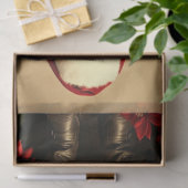 Santa and his friend the Yorkshire- Découpage pape 薄葉紙 (ギフト)