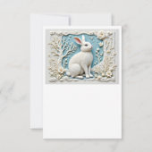 Santa and His Reindeer in Snowy Landscape (裏面)