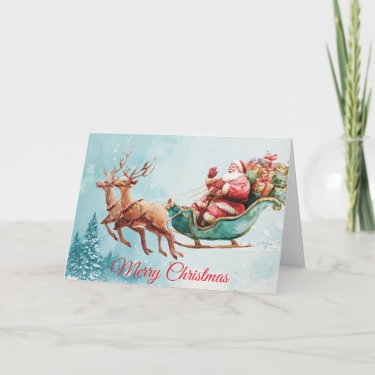 Santa and his Sleigh シーズンカード (正面)
