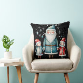Santa and Little Helpers Throw Pillow クッション (椅子)