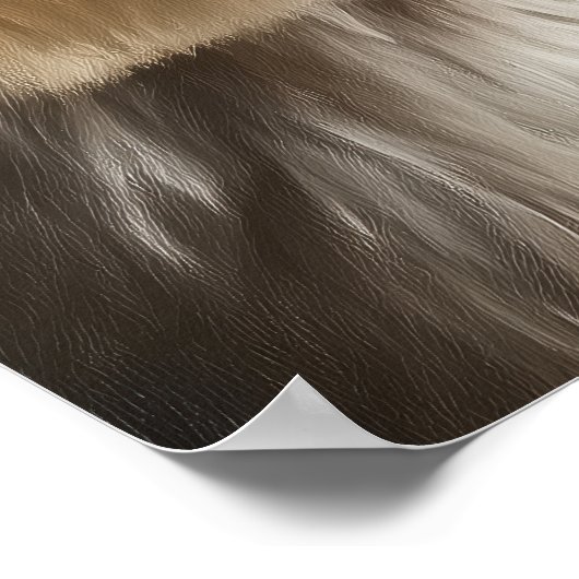 Santa and Reindeer Christmas Poster ポスター (角)