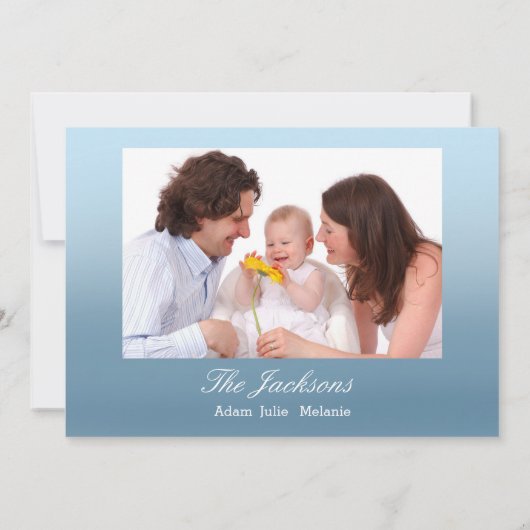 Santa and Reindeer fly through snow - Personalize 案内状 (裏面)