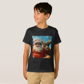 Santa And Reindeer Selfie Funny Christmas Vacation Tシャツ (正面フル)