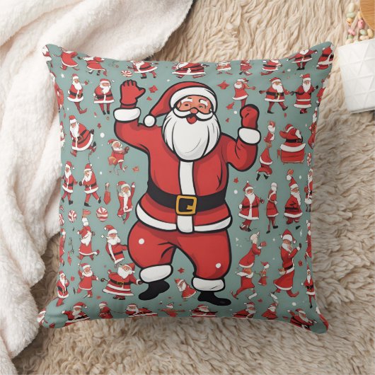 Santa and Reindeers クッション (ブランケット)