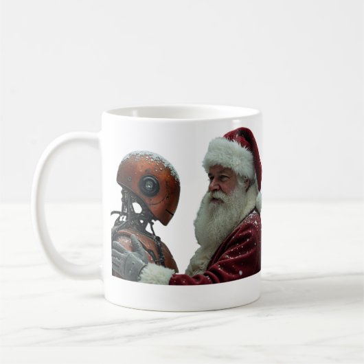 santa and robo elf コーヒーマグカップ (左)