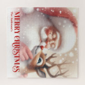 Santa and Rudolph Custom Puzzle Great Kids Gift ジグソーパズル (横)