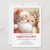 Santa and Rudolph Festive Holiday Party Invitation 招待状 (正面)