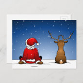 Santa and Ruloph シーズンポストカード (正面/裏面)
