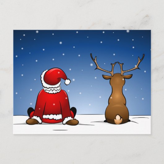 Santa and Ruloph シーズンポストカード (正面)