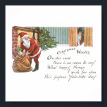 Santa and the little boy who should be asleep ポスター<br><div class="desc">Santa and the little boy who should be asleep</div>
