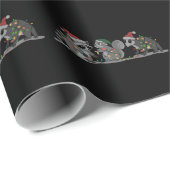 Santa Animals Xmas Silly Racoon Opossum Squirrel ラッピングペーパー (ロールコーナー)