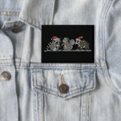 Santa Animals Xmas Silly Racoon Opossum Squirrel 缶バッジ (インサイチュ)