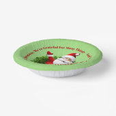 Santa Announcing Message Business Officeクリスマス ペーパーボウル (傾斜あり)