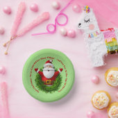 Santa Announcing Message Business Officeクリスマス ペーパーボウル (パーティー)