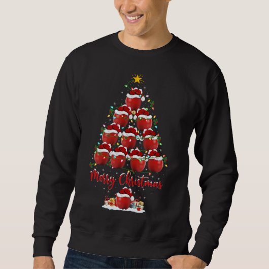 Santa Apple Christに合うApple Fruit Loverクリスマス スウェットシャツ (正面)