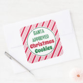 Santa Approved Christmas Cookies Stickers  スクエアシール (封筒)