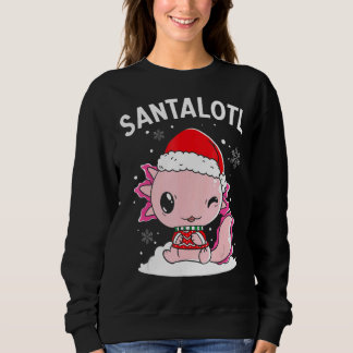 Santa Axolotl Amphibian Merry Christman Xmas Day A スウェットシャツ