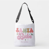 Santa Babe Retro Christmas Holiday Personalized クロスボディバッグ (正面)