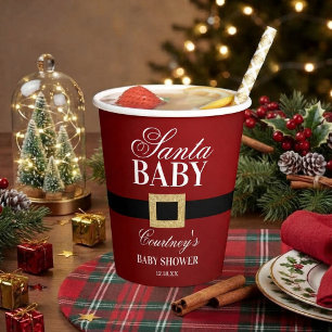 Santa Baby   クリスマス・ベビーシャワー 紙コップ