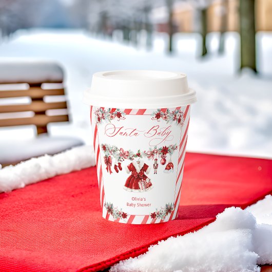 Santa Baby Baby Clothes Girl Baby Shower 紙コップ