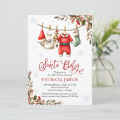 Santa Baby Baby Shower 招待状 (スタンド正面)