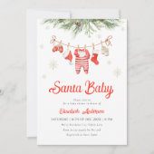 Santa Baby Baby Shower Invitation 招待状 (正面)