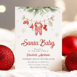 Santa Baby Baby Shower Invitation 招待状
