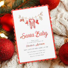 Santa Baby Baby Shower Invitation 招待状