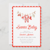 Santa Baby Baby Shower Invitation 招待状 (正面)