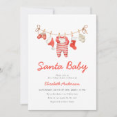 Santa Baby Baby Shower Invitation 招待状 (正面)