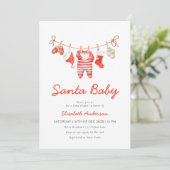 Santa Baby Baby Shower Invitation 招待状 (スタンド正面)