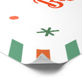 Santa Baby Baby Shower Welcome  ポスター (角)