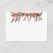 Santa Baby Christmas Baby Shower エンクロージャーカード (裏面)