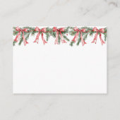 Santa Baby Christmas Baby Shower エンクロージャーカード (裏面)