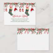 Santa Baby Christmas Baby Shower エンクロージャーカード (正面/裏面)