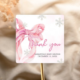 Santa Baby Christmas Baby Shower スクエアシール