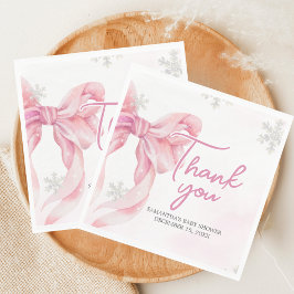 Santa Baby Christmas Baby Shower スタンダードカクテルナプキン