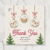 Santa Baby Christmas Baby Shower  フェイバータグ (正面)