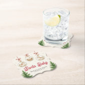 Santa Baby Christmas Baby Shower  ペーパーコースター (インサイチュ)