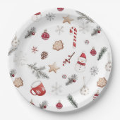 Santa Baby Christmas Baby Shower ペーパープレート (正面)