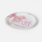 Santa Baby Christmas Baby Shower ペーパープレート (アングル)