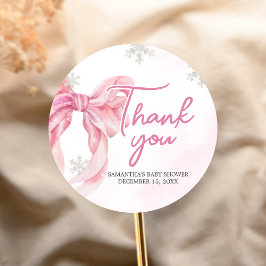 Santa Baby Christmas Baby Shower ラウンドシール