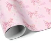 Santa Baby Christmas Baby Shower ラッピングペーパー (ロールコーナー)