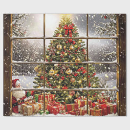 Santa Baby Christmas Baby Shower ラッピングペーパー