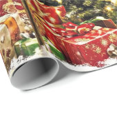 Santa Baby Christmas Baby Shower ラッピングペーパー (ロールコーナー)