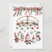 Santa Baby Christmas Baby Shower 招待状 (裏面)