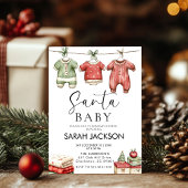 Santa baby Christmas baby shower 招待状