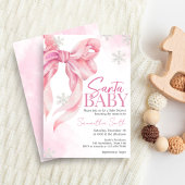 Santa Baby Christmas Baby Shower 招待状