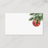 Santa Baby Christmas Baby Shower Diaper raffle エンクロージャーカード (裏面)